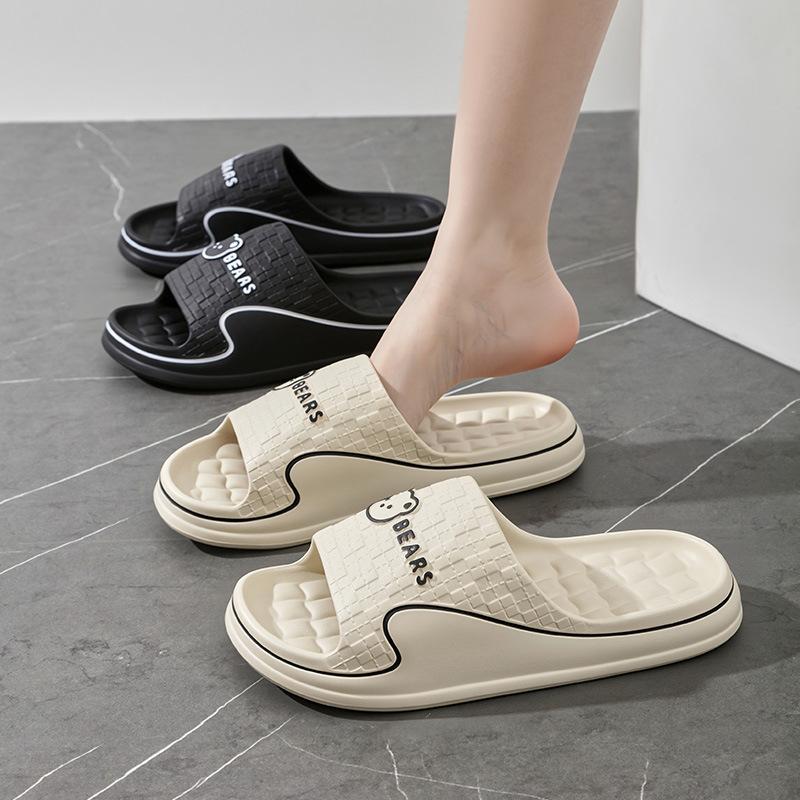 Summer Slide Slippers Women Men New Anti-Slip Bathroom Home Slippers Indoor House Shoes Shower Sandals