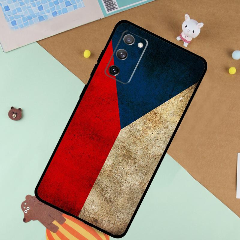 Czech Republic Flag Soft Case For Samsung Galaxy S25 Ultra S9 S10 S20 S21 S22 S23 S24 Plus S24 FE Funda Cover