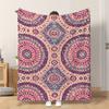 1pc Flannel Blanket Colorful Geometric Ornament This Shawl/Blanket/Nap Blanket/Sofa Blanket Is Soft Comfortable And Warm Suitable