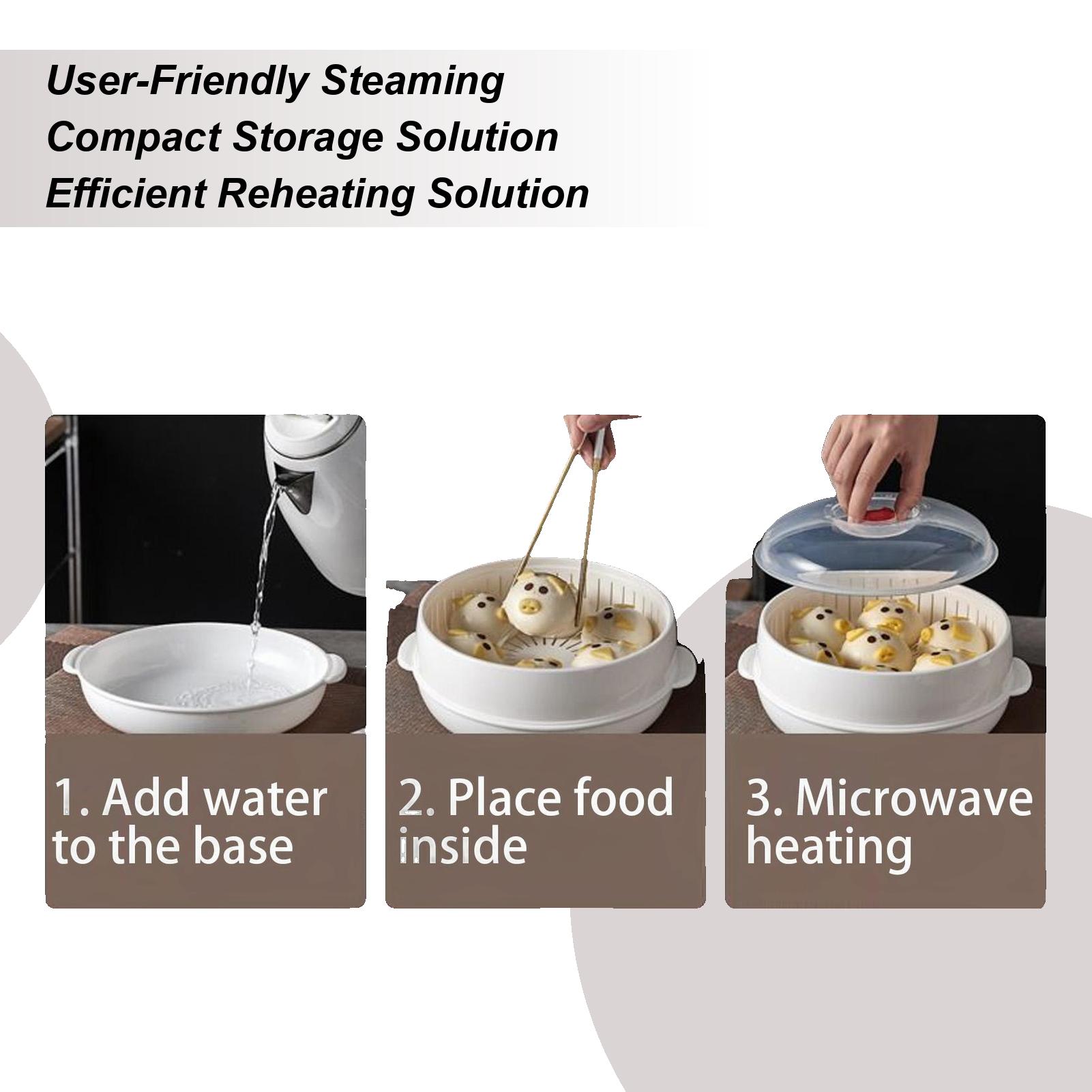 Пароварка для микроволновой печи диаметром 20 см, бытовая пароварка большой вместимости, кухонная пароварка, пароварка-коробка, пароварка-решетка, может выпускать пар CN