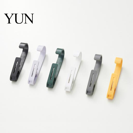 Home Organization Accessories Laundry Hook with Clip, Non-Drilling ABS Closet Organizer, Multi Purpose Plastic Clamps Durable Anti-slip Clothes