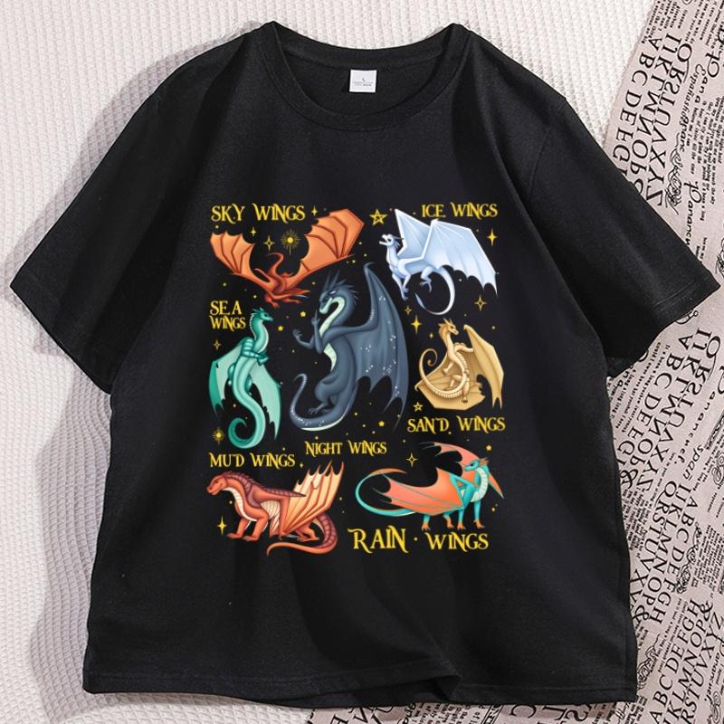 Flügel des Feuers Drachen T-Shirt Königin von Pyrrhia T-Shirt Nightwings Seawings Icewings T-Shirt Drachenliebhaber Geschenk Daemon Targaryen