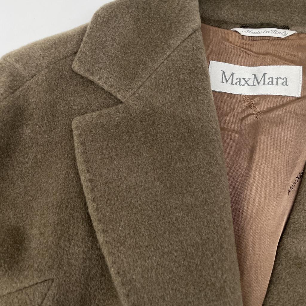 Max Mara Brown White Tag Wool 90% Cashmere 10% Chester Coat Coat 40 BrownUsed