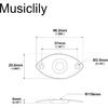 Musiclily Metall 1/4" Ovaler Gitarren-Eingangsbuchsen-Platte Ausgangsbuchsen-Platte Buchse mit Schrauben für Fender Strat Tele Style E-Gitarre, Chrom