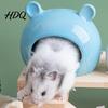 Gnaw Resistant Pet House Ceramic Hamster House Summer Bear Shaped Hideout Cave