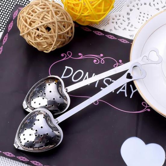 Stainless Steel Heart Shape Tea Herb Spice Infuser Spoon Strainer Filter Scoop