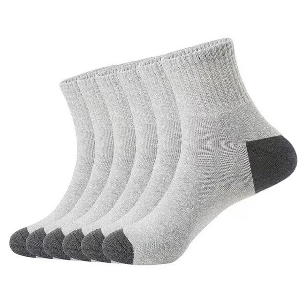 5 Pairs Of Socks Men'S Medium Tube Sweat-Absorbing And Deodorant Sports Socks Low-Top Shallow Mouth Four-Season Men'S Socks