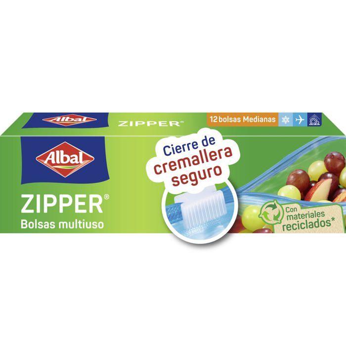 Sacs Multi-Usages - Albal - Fermeture Zip Hermétique - 1L - Fond Plat - Anti-Déchirure