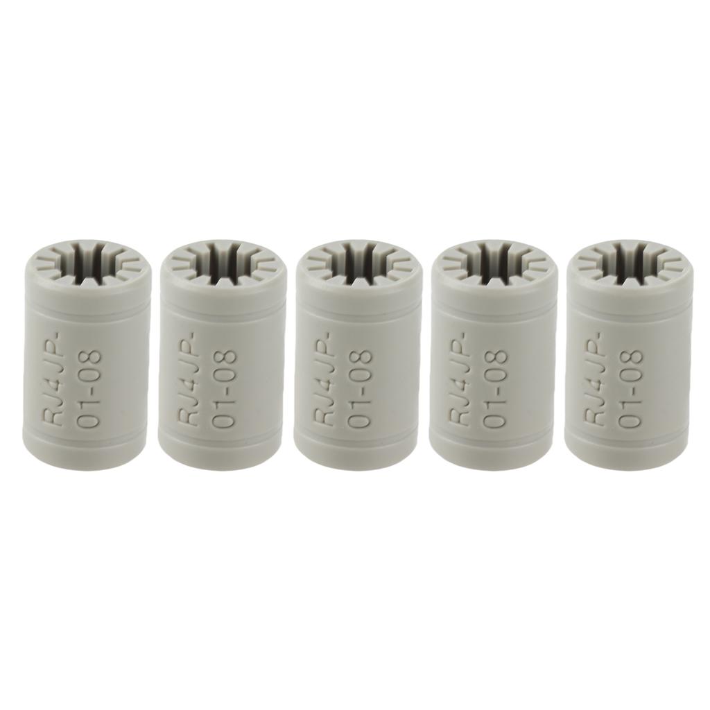 5 szt. Plastikowe łożysko drukarki 3D Szare Łożysko z litego polimeru RJ4JP-01-08 dla wału o średnicy 10-30 mm