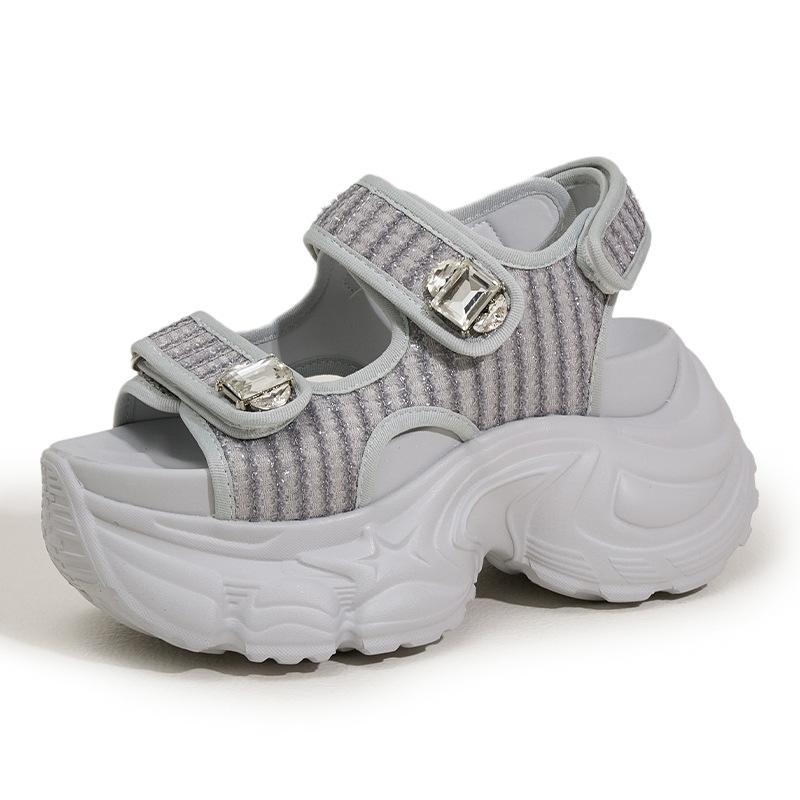 

Platform sandals women s 2025 new summer fashion wear versatile beach shoes non-slip casual sports wind cool slippers 34