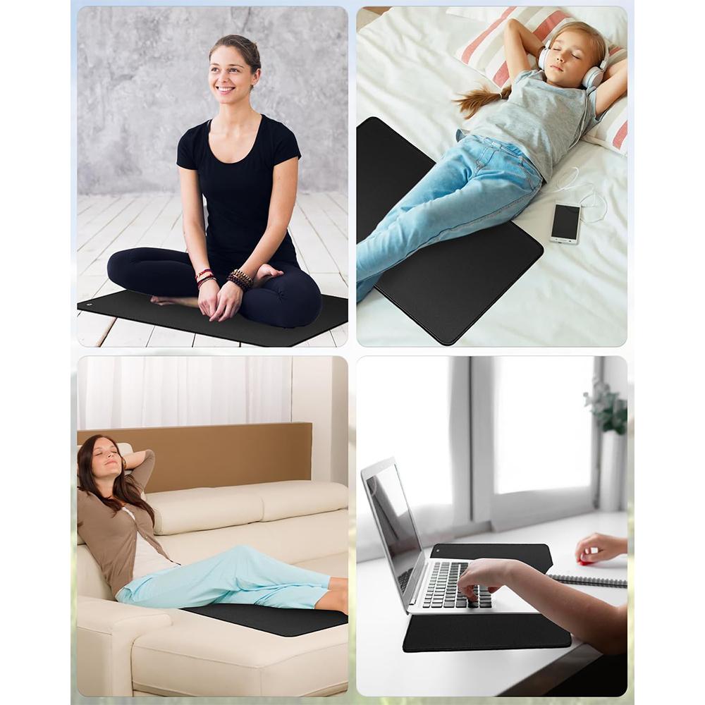 23.6"x35.4" Grounding Mat with Cord for Bed Yoga Pet Feet Pad, Comfort Mat Wellness Balance Relaxation Home Bedroom Daily Use