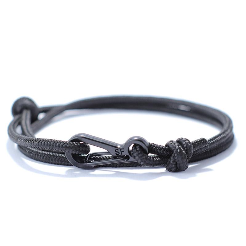 Simple Style Paracord Bracelet Men Handmade Sliding Adjustable Nautical Braslet Outdoor Camping Beach Leisure Accessories Joias