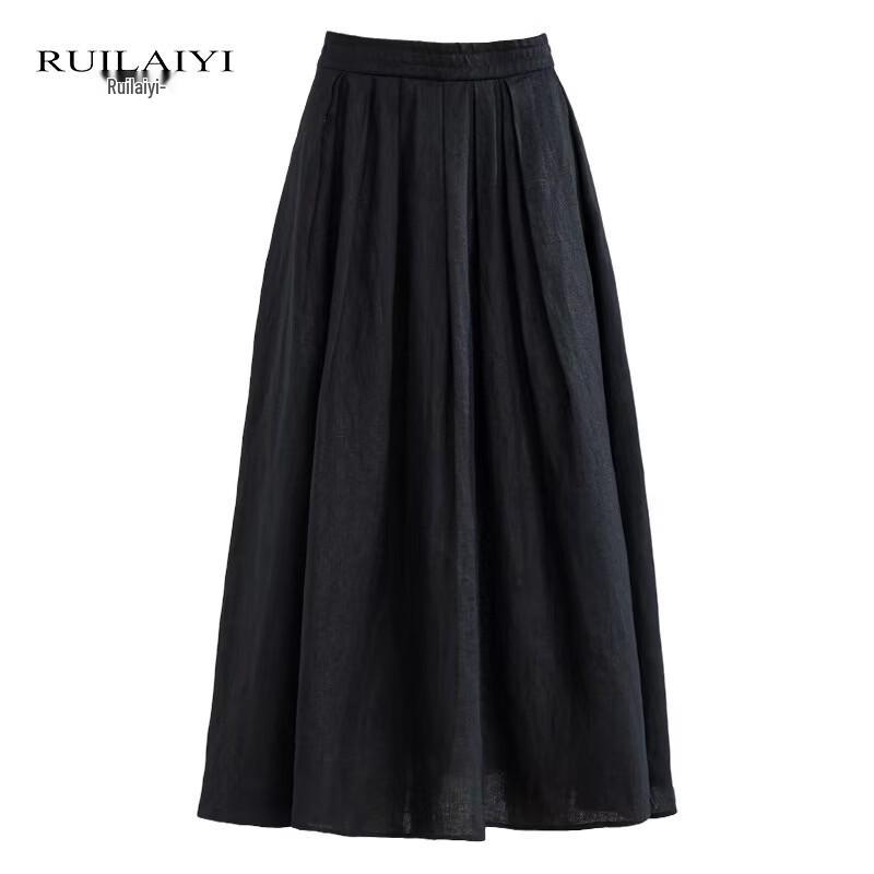 Women's Elegant Linen Vest & Skirt Set