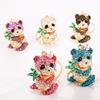 Cartoon Panda Keychain, Rhinestone Backpack Pendant, Student Holiday Gift, Decoration, Hanging Decoration, Cute Diamond Studded Keychain