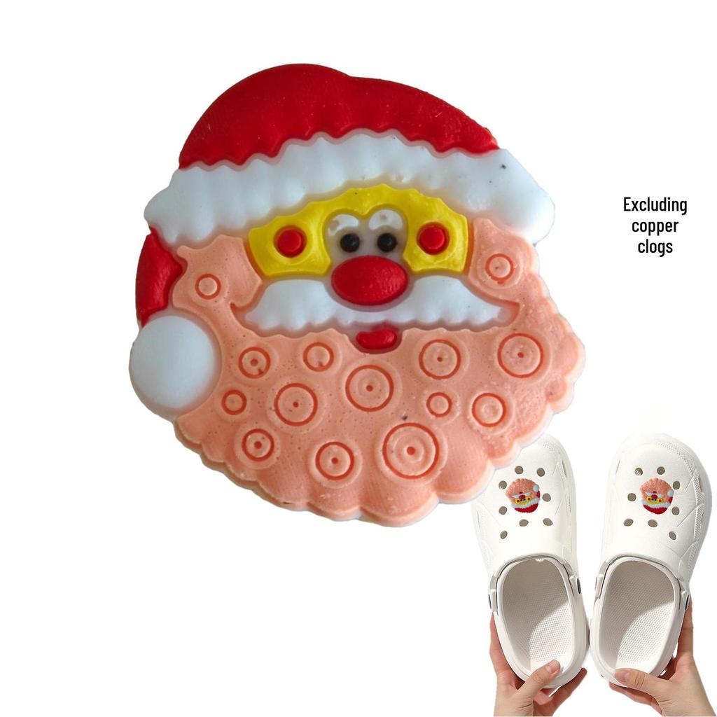 Detachable Christmas Shoe Buckle: PVC Flower Decoration for Hole Shoes