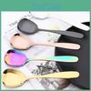 304 Stainless Rice Steel 2pcs Serving Spoon Gold Square Spoon Ladle Dessert Ice Cream Table Spoon For Party Restaurant Kitchen Dinnerware