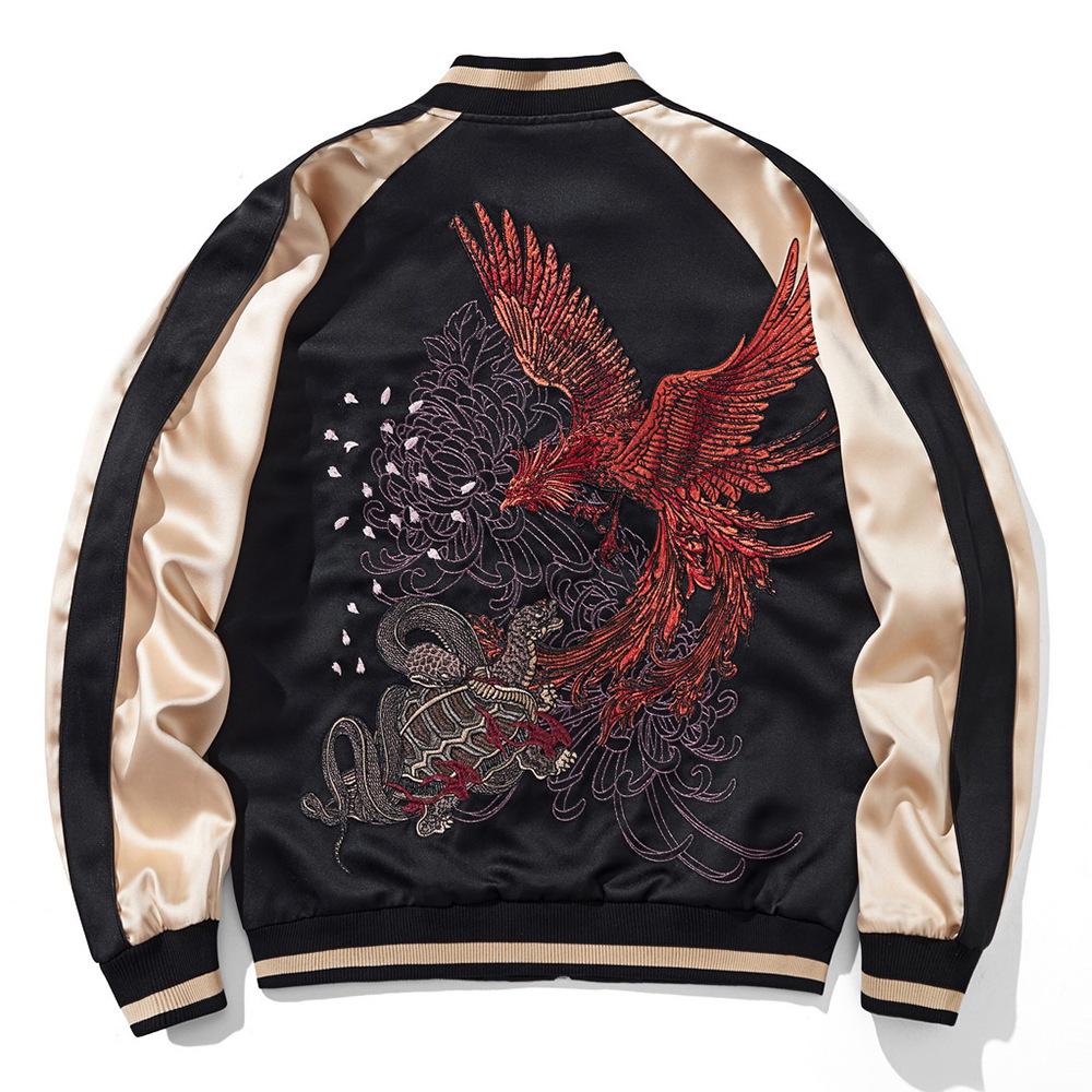 

Phoenix Embroidered Raglan Sleeve Unisex Yokosuka Baseball Jacket M