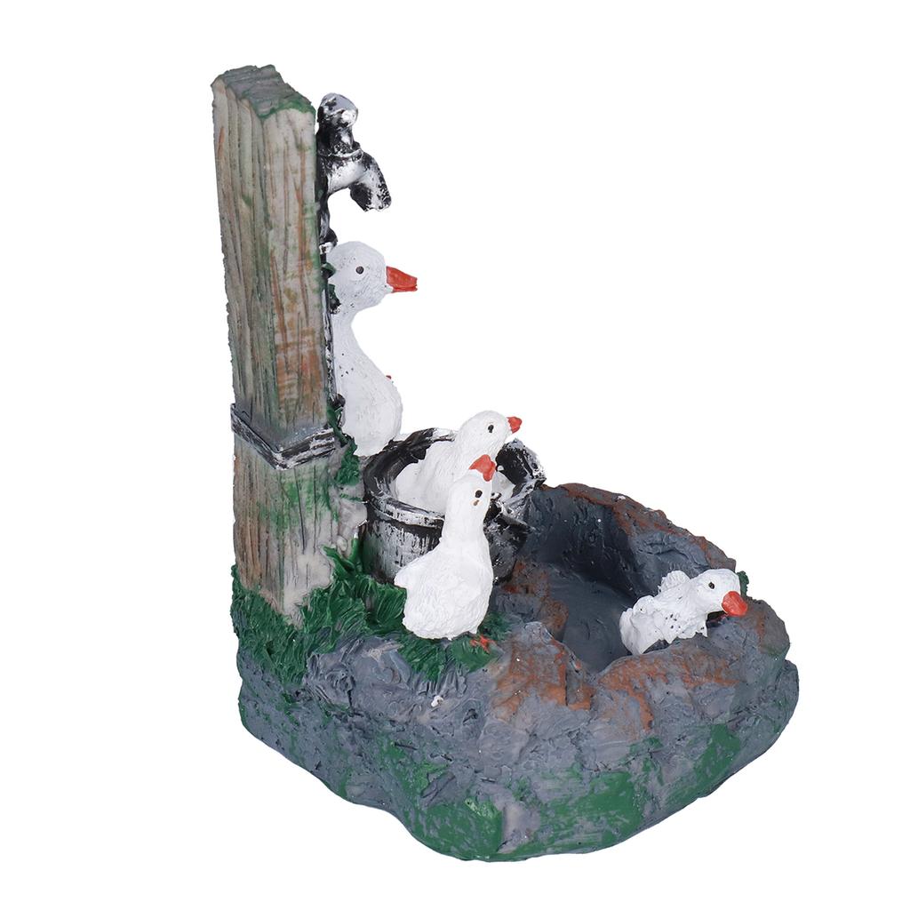 Garden Duck Family Statue Originality Resin Sculpture Ornament Decoration for Yard Patio Fountain