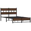 VidaXL Cadre de lit en métal sans matelas chêne marron 120x200 cm, lit double, meuble de chambre à coucher, lit d'invité, 4017324