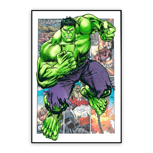 Marvel Movie Poster Spiderman Canvas Painting Iron Man Hulk Wall Art Print Kids Room Decoration Modern Home Decor Gift