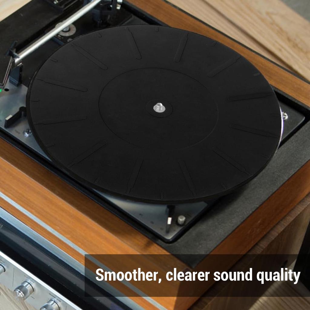 Asixxsix Turntable Platter Rubber Turntable Platter Slip Compatible with All LP Record Reduces Vibration and Improves Sound Quality Mat, 7-inch Mat,