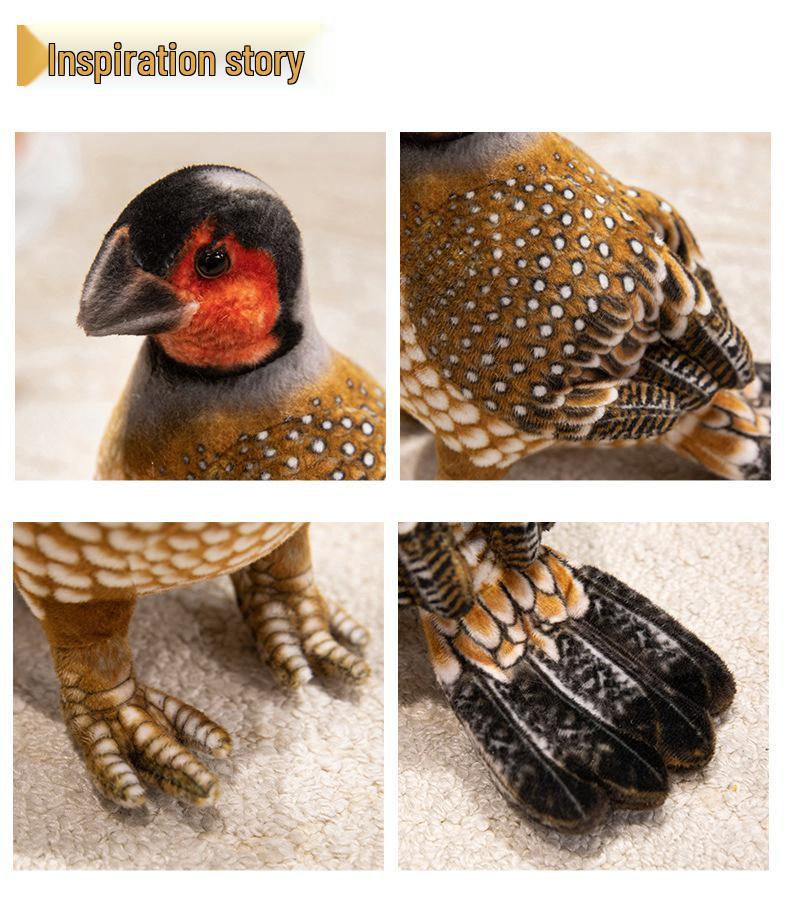 Cross-Border Simulation Pearl Chicken Plush Toy: Cute Wild Chicken Ornament for Children's Activities and Gifts