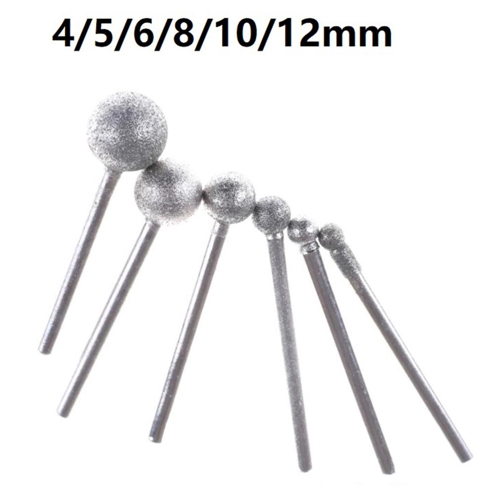 Durable Diamond Round Ball Burr Drill Bit Tool 4-12mm