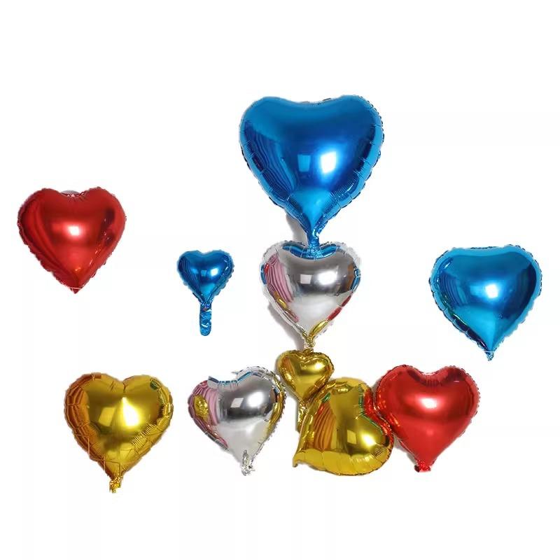 18-Inch Love Aluminum Film Balloon Confession Decoration Engagement Wedding Birthday Scene Arrangement Floating Heart Balloon