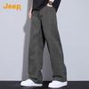 JEEP Men's Pure Cotton Loose Straight-Leg Casual Pants