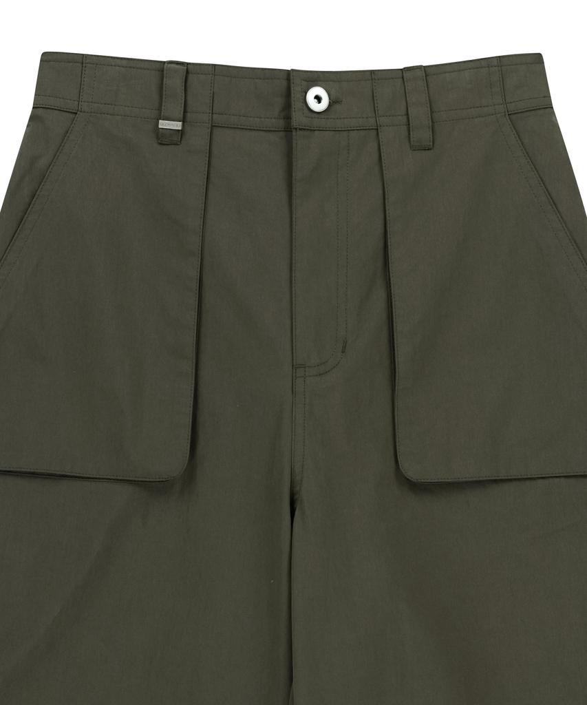SLOWACID Out-Pocket Parachute Nylon Pants [Khaki]