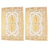 2PCS 30cmx45cm PVC Table Mat Gold Placemats Cup Coaster Pad Kitchen Wedding DecorationStyle 3
