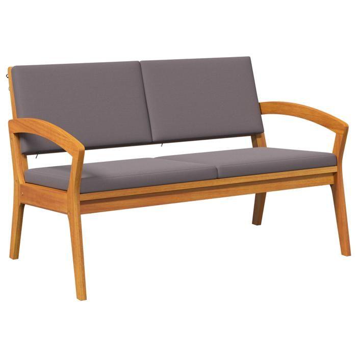 vidaXL Garden Bench with Cushions 115x70x72 Cm In Acacia Wood 4106471