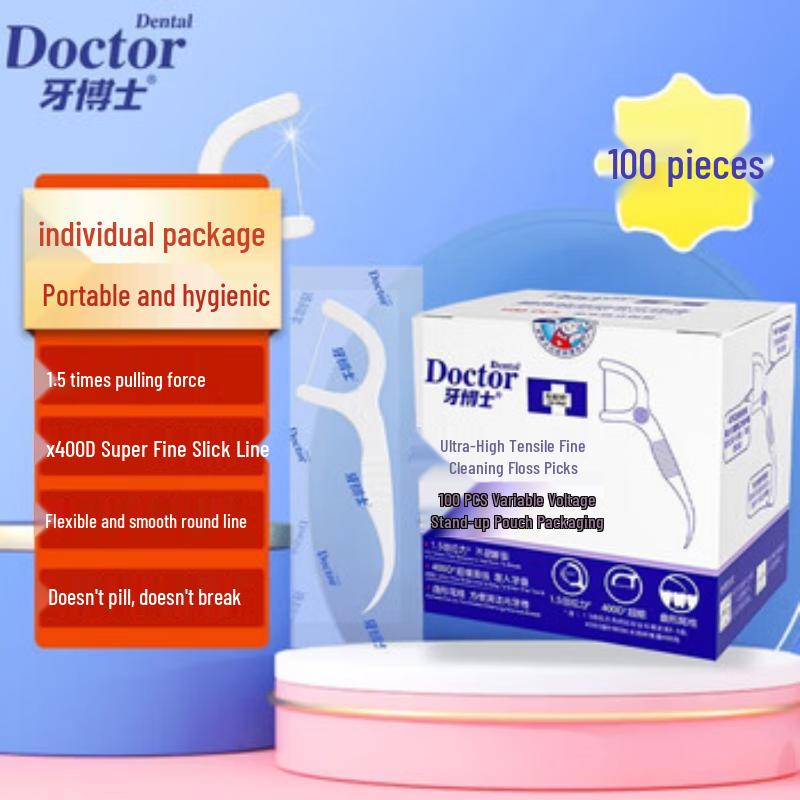 Dr. Teeth High-Tension Dental Floss Picks (400 Count)