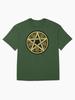 Pentangle Wicca Pentagram Witch Druid Pagan Wiccan Witchcraft Magic Symbol Oversized T-Shirt