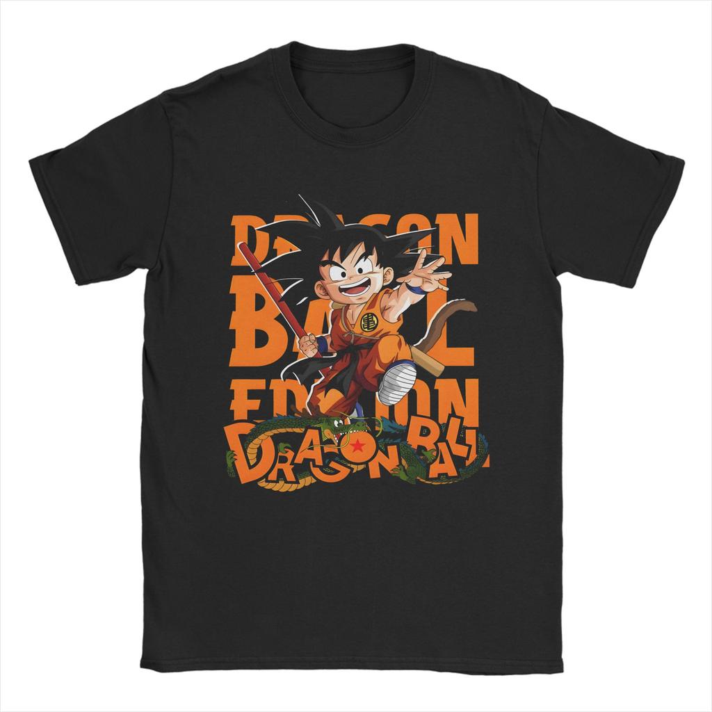 Unisex Dragons Balls T Shirt Goku Son Pure Cotton Clothes Funny Short Sleeve Crew Neck Tee Shirt Plus Size Tshirts
