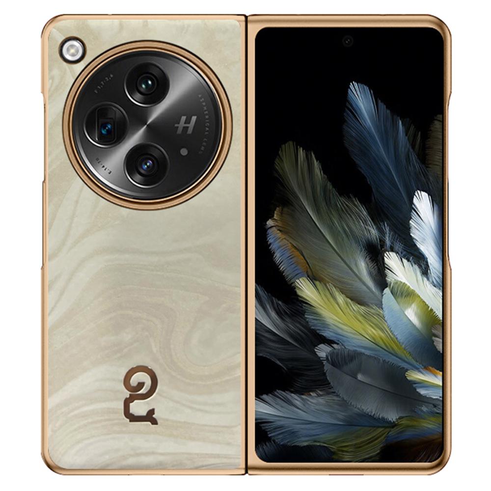 

Для Oppo Find N3 5G Чехол из ПУ кожи Жесткий ПК Складной чехол для телефона Yellow