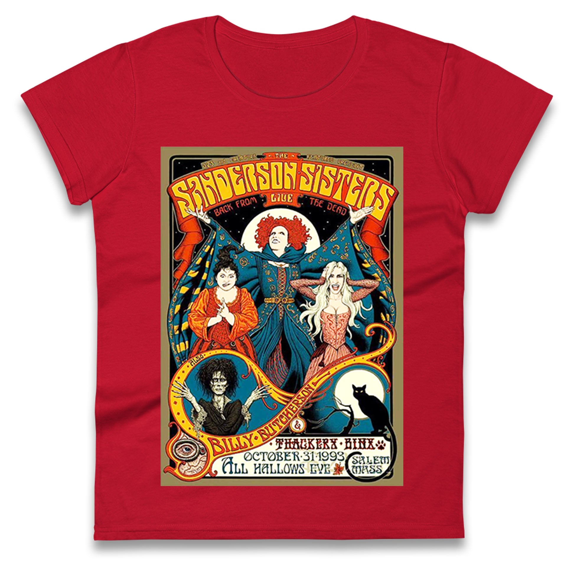The Sanderson Sisters Back From The Dead Halloween Womens T Shirt Mens Tops Tees Unisex 2XL