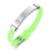 Personalizza Braccialetti ID Medico di Allerta Personalizzati per Ragazzi Ragazze Acciaio Inossidabile Antiallergico Silicone Info di Promemoria di Emergenza