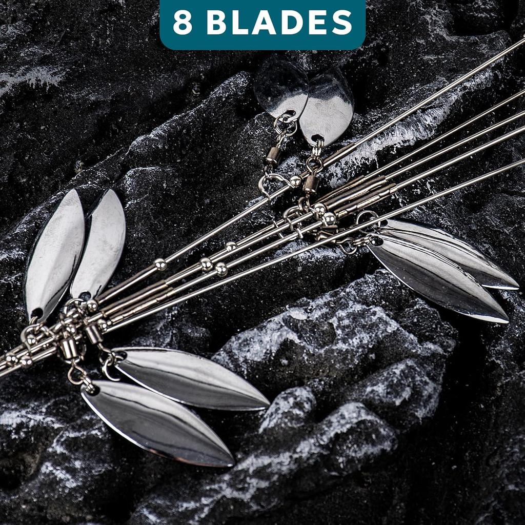 SF 4/8 Blades Alabama Rigs Umbrella Fishing Rigs Lure for Bass Fishing Bait Rigs 9.1inches/23cm