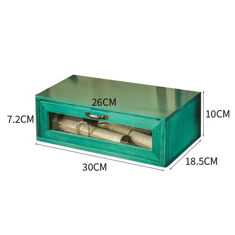 

Ретро ящик для хранения офисных принадлежностей украшение для дома ящик для хранения рабочего стола общежития полка косметический шкаф деревянный