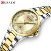 CURREN Brand Quartz Watch for Women Fashion Luxury Round Stainless Steel Waterproof Luminous Ladies Wristwatch