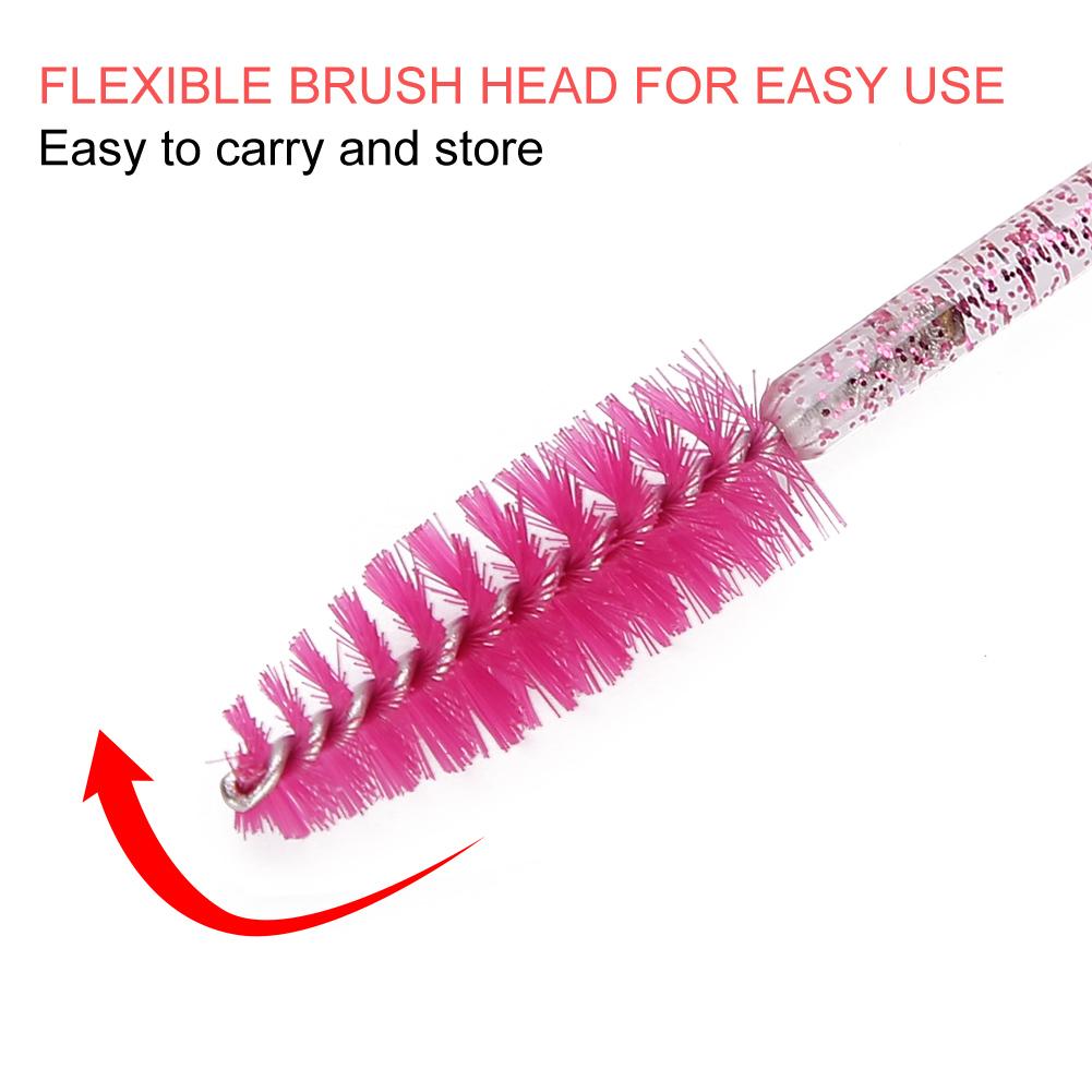 50 Stück Nylon-Make-up-Pinsel, Mascara-Stäbe, Wimpern, Augenbrauen, tragbarer Einwegpinsel