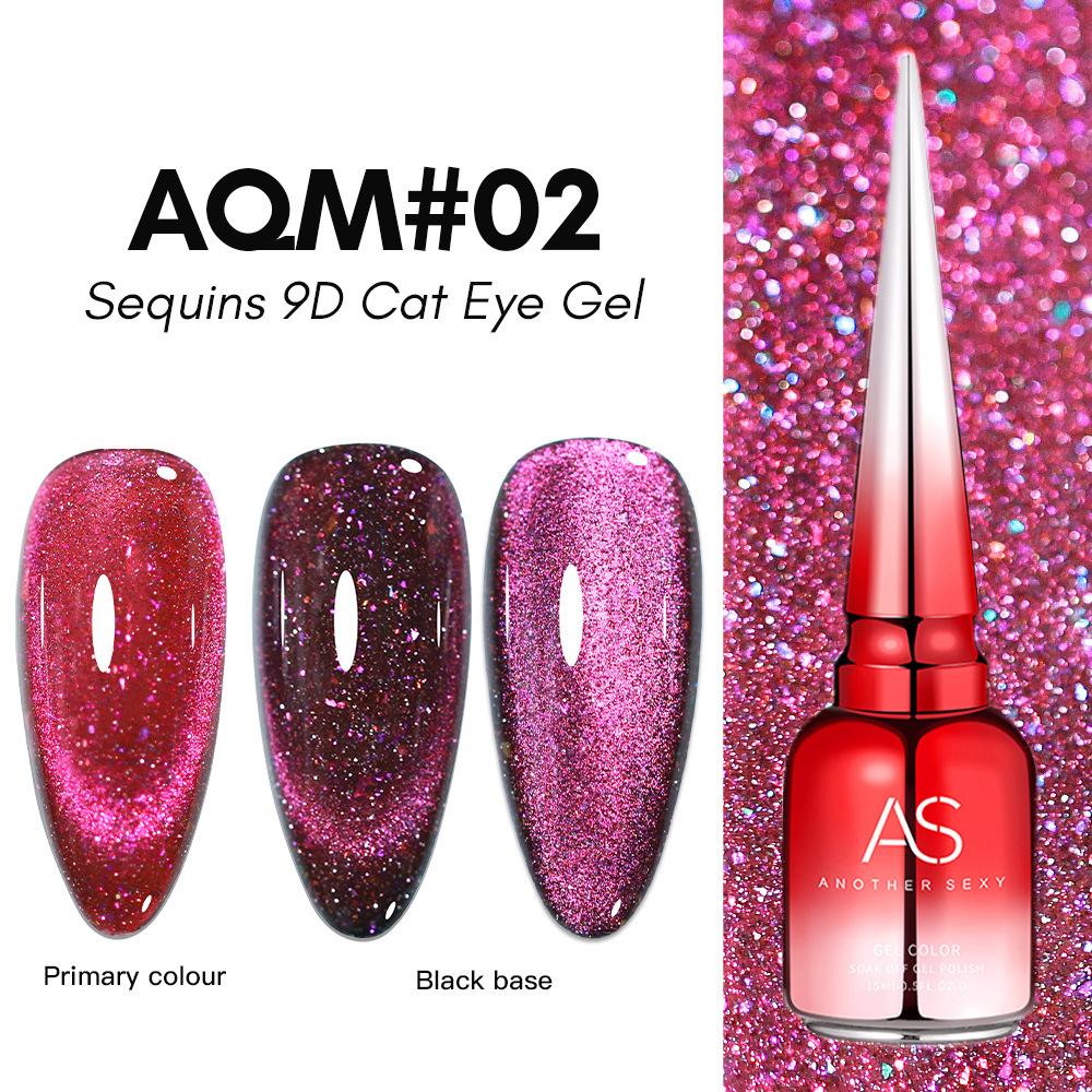 Universal Colorful Cat's Eye Glue Nail Polish Glue Laser Rainbow Glare Spar Rainbow Cat's Eye