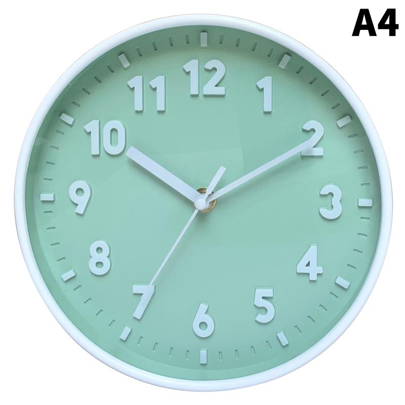 8 Inch Battery Operated Wall Clock Silent Digital Non Ticking Quiet Modern Bedroom Living Room