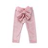 Fashion Toddler Kids Baby Girl Bowknot Bottoms Pleuche Long Pants Leggings Clothes