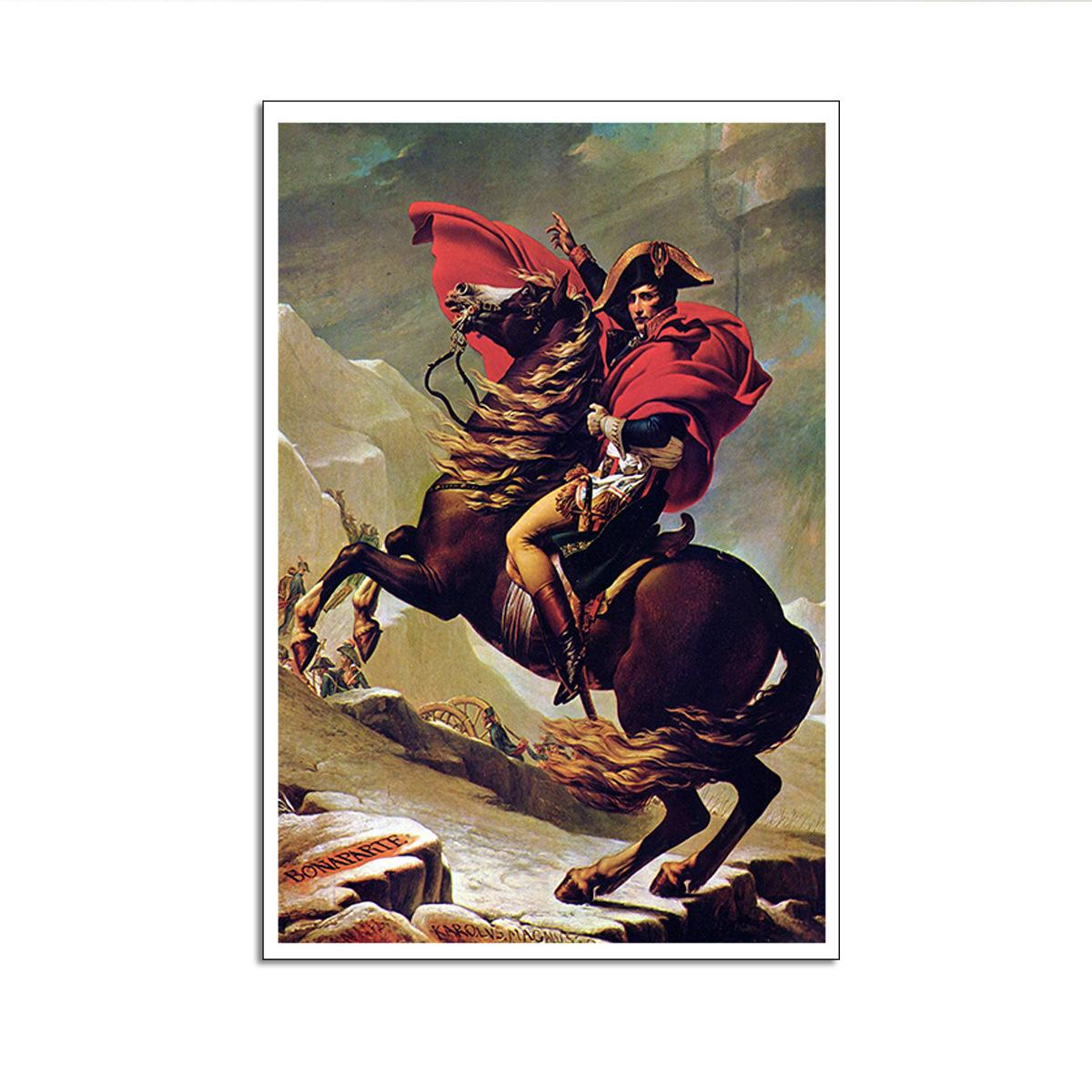 

Наполеон пересекает Альпы, ул.. Бернард Декоративные драпировки Настенная фигурка Садовое украшение Холст Картина Настенная живопись Кухня 21*30cm