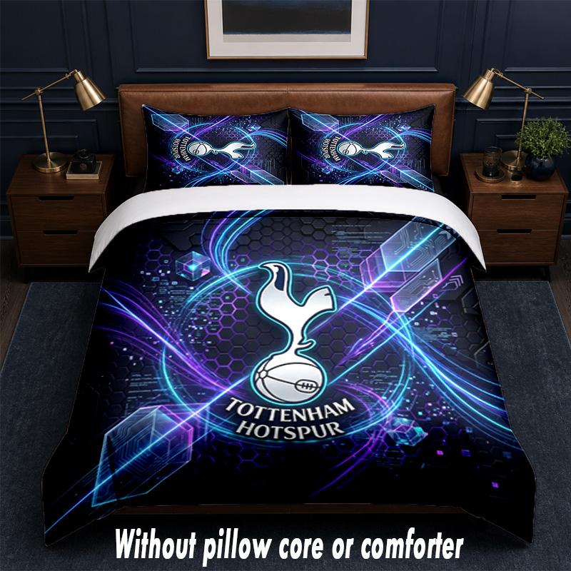 Designové povlečení Tottenham Hotspur 1 povlak na přikrývku + 2 povlaky na polštář Měkké prodyšné domácí povlečení