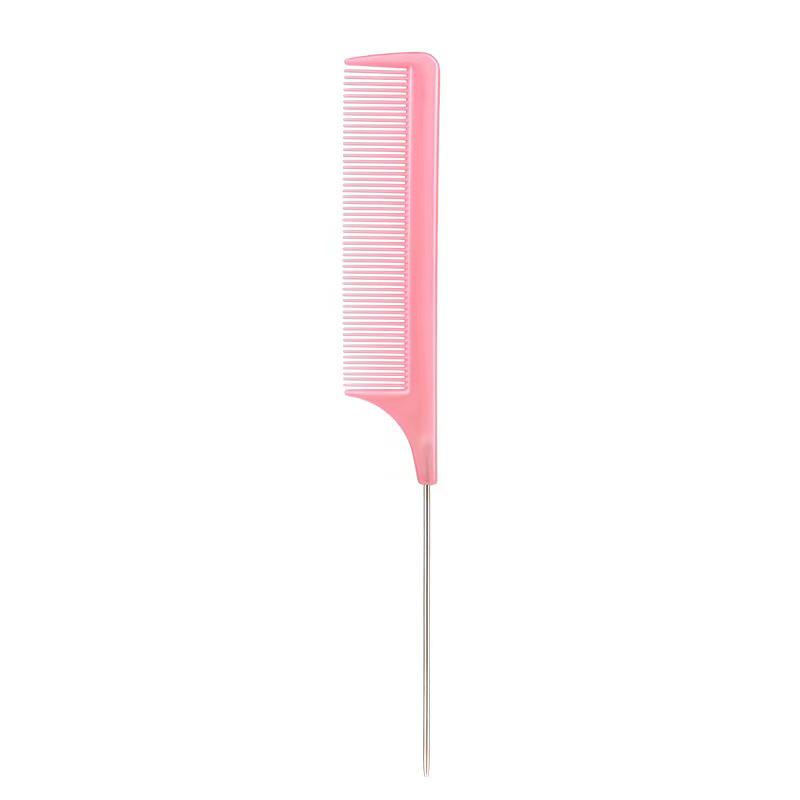 Steel Needle Rat Tail Comb for Hairdressing - Teasing, Styling, and Parting Comb for Makeup Artists and Wigs.