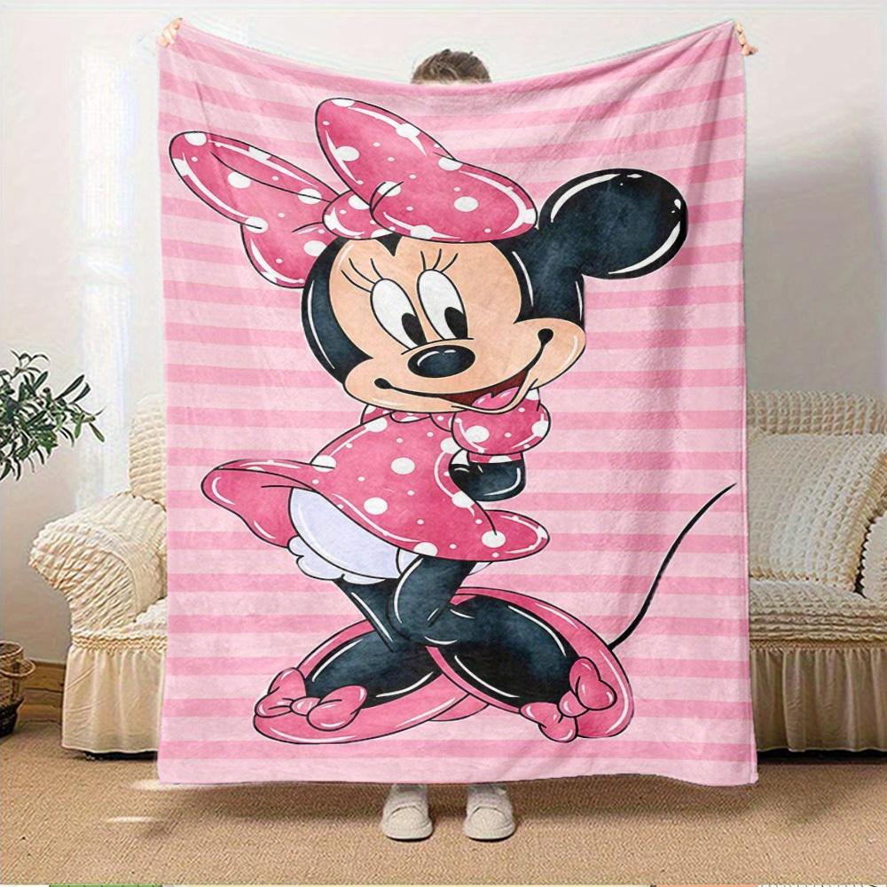 1pc Flannel Minnie Mouse Pink Polka Dot Bedding Throw Blanket Sofa