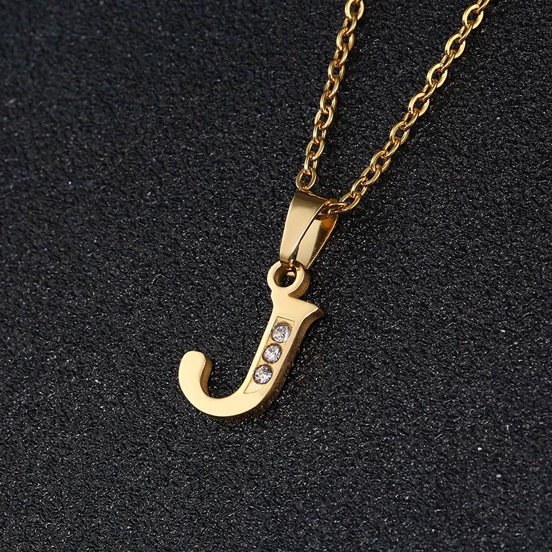 26-Letter Korean Style English Alphabet Pendant Necklace for Women and Besties